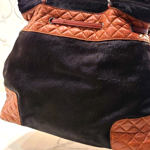 Chanel Brown Ponyhair with Quilted Leather - Picture 3 of 5